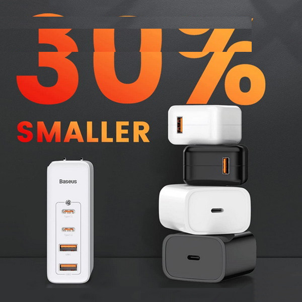 شارژر دیواری باسئوس مدل GaN2 Pro 100W به همراه کابل تبدیل USB-C