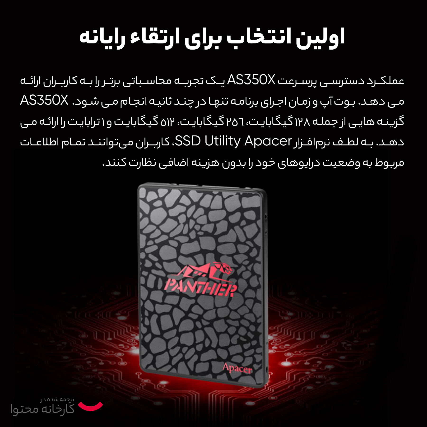 اس اس دی اینترنال اپیسر مدل AS350 PANTHER ظرفیت 128گیگابایت