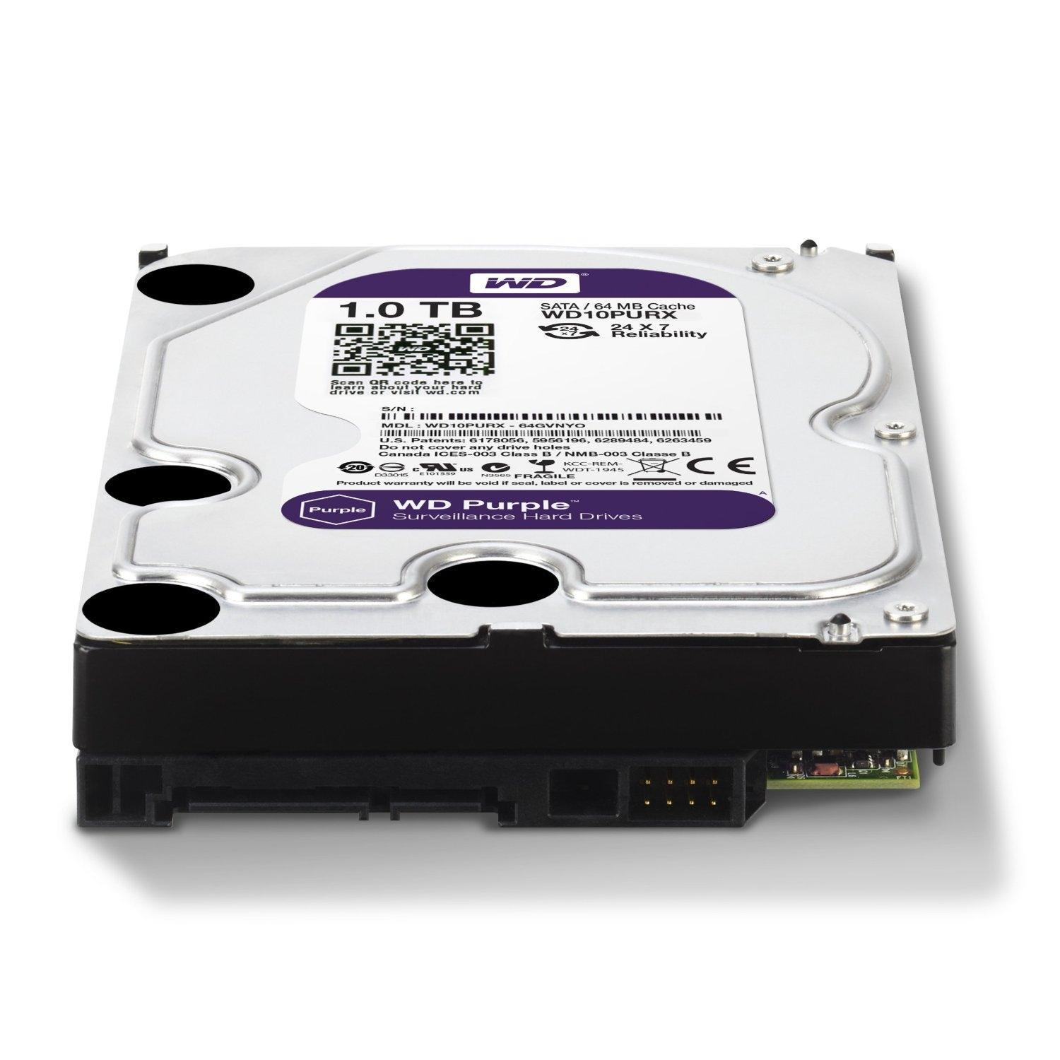 هارددیسک اینترنال وسترن دیجیتال مدل Purple WD10PURX ظرفیت 1 ترابایت