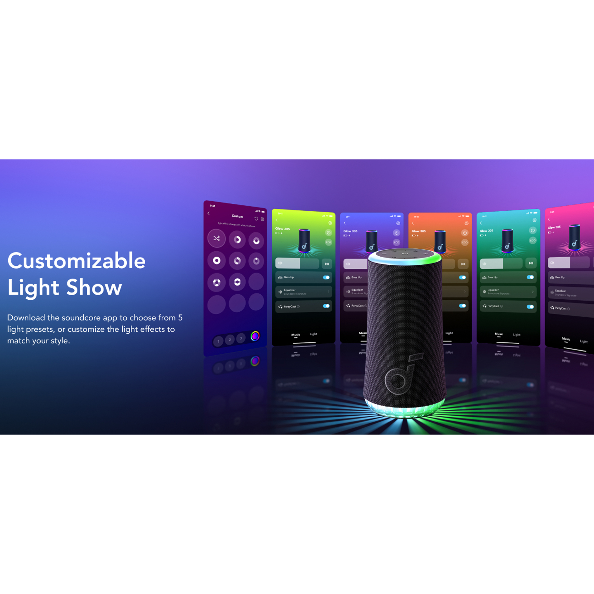 اسپیکر بلوتوثی قابل حمل انکر مدل Glow A3166011