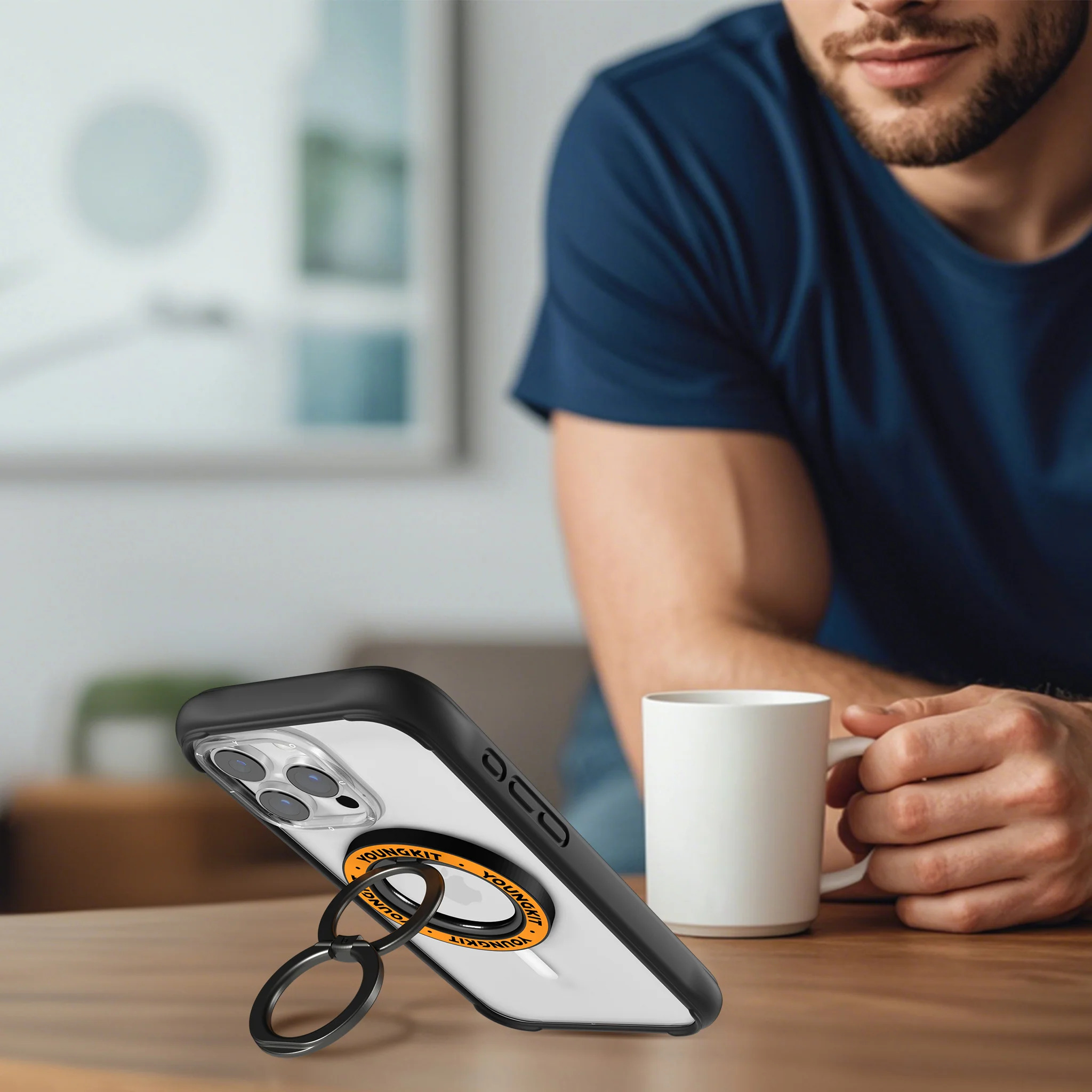 حلقه نگهدارنده گوشی موبایل یانگ کیت مدل Magnetic Ring Stand