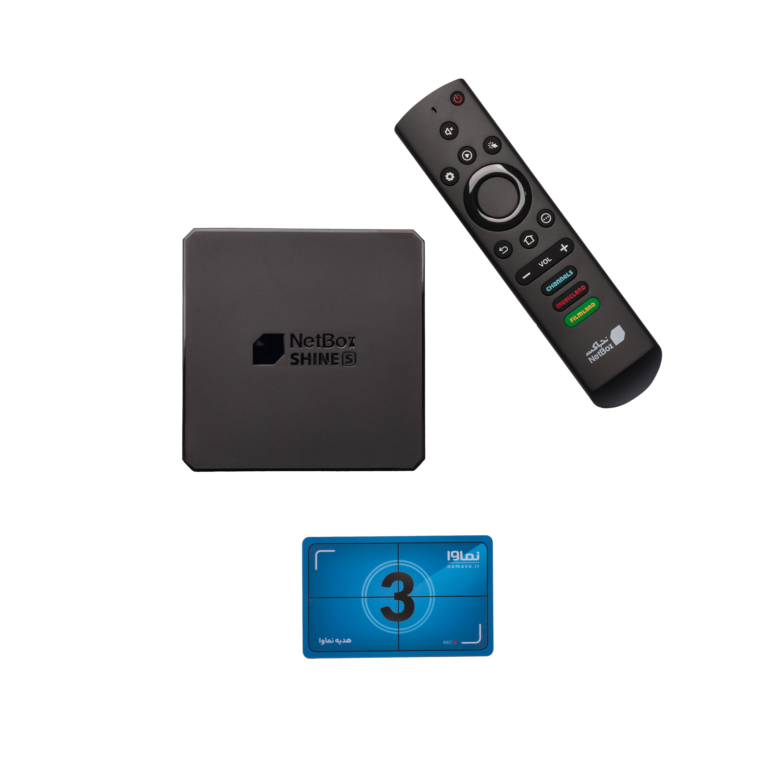 اندروید باکس نت باکس مدل شاین اس به همراه ۳ ماه اشتراک رایگان نماوا