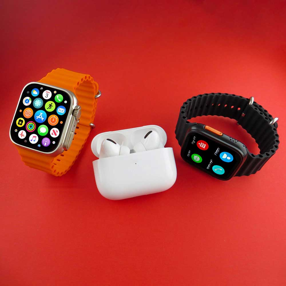 ساعت هوشمند ورنا مدل W49 ultra with 7 band به همراه هندزفری