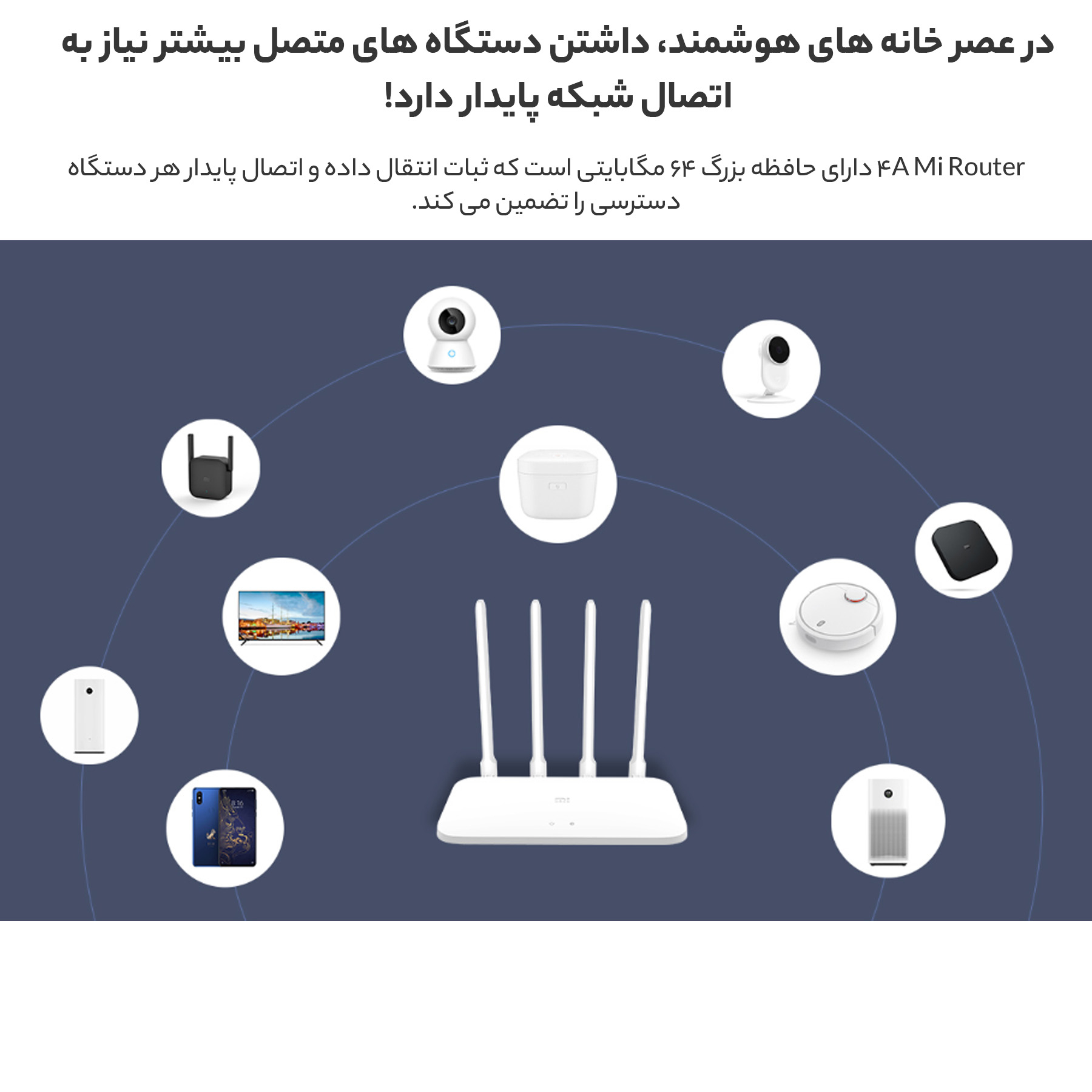 روتر بی سیم شیائومی مدل 4A