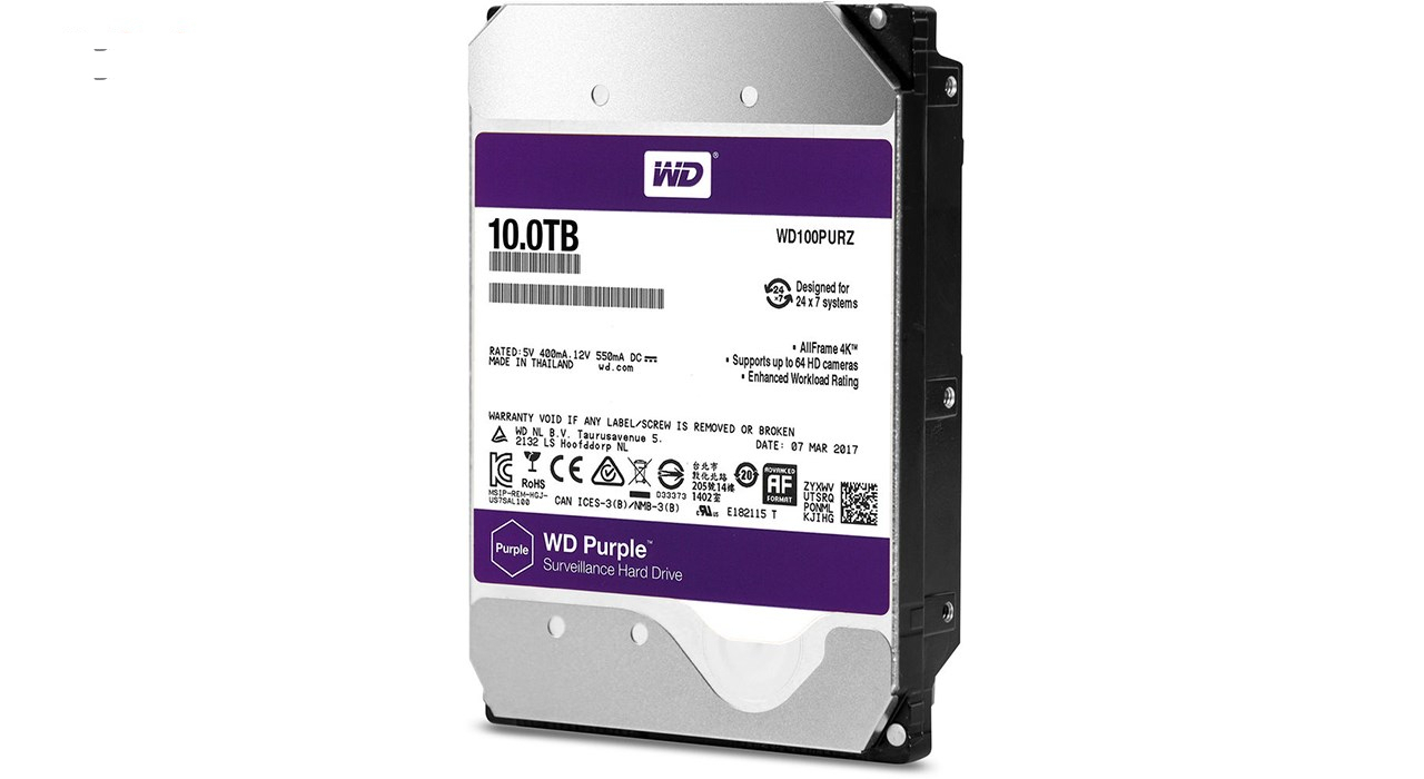 هارددیسک اینترنال وسترن دیجیتال مدل Purple WD100PURZ ظرفیت 10 ترابایت