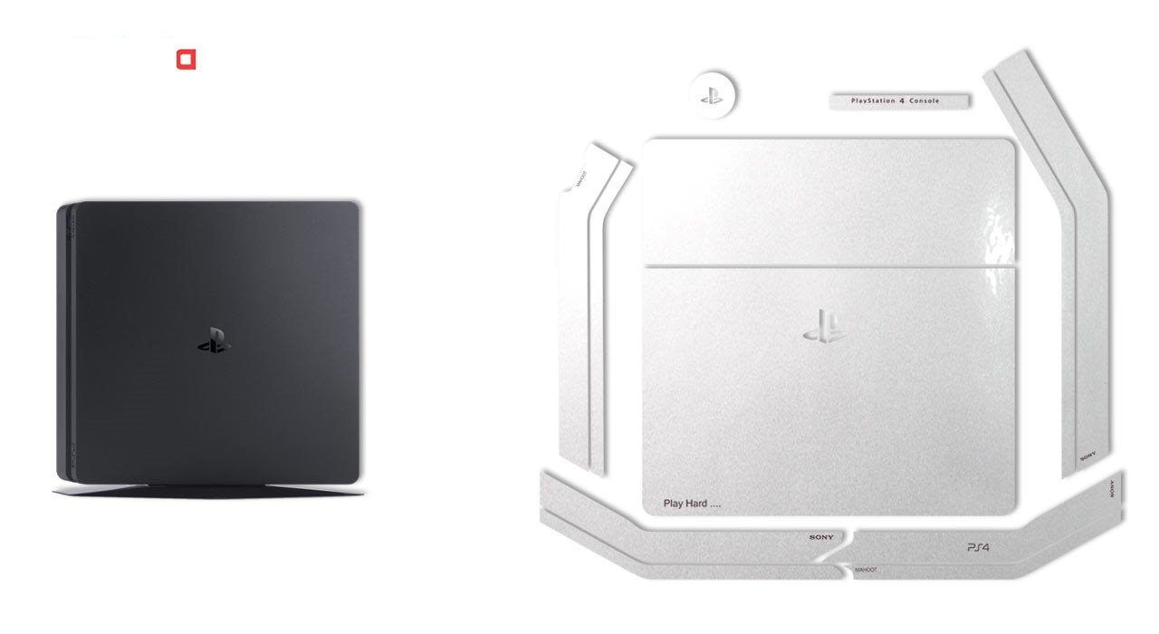 برچسب ماهوت مدلMetallic White مناسب برای کنسول بازی PS4 Slim