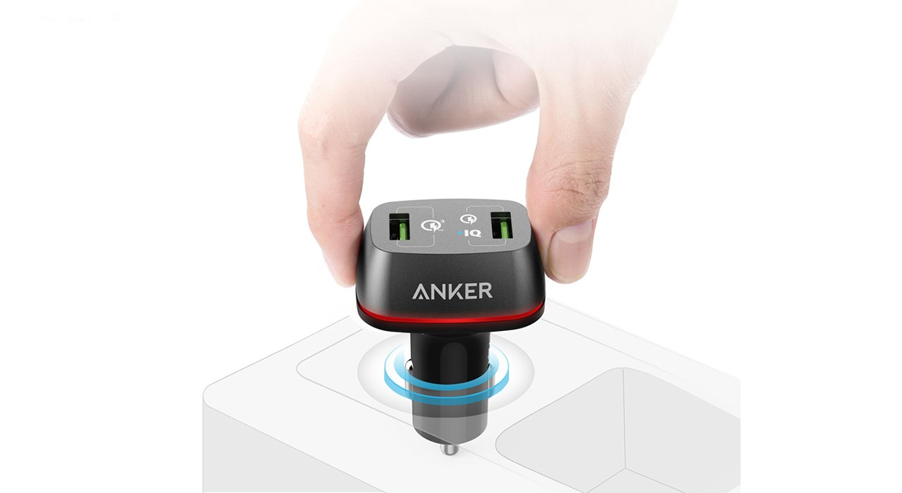 شارژر فندکی انکر مدل A2224 به همراه تکنولوژی شارژ سریع
