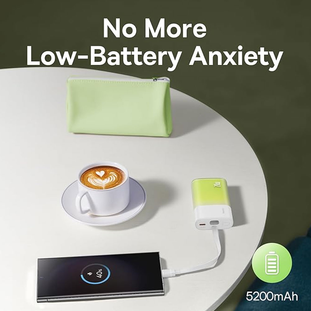 پاوربانک 20 وات باسئوس مدل PPKDC05I ظرفیت 5200 میلیآمپرساعت