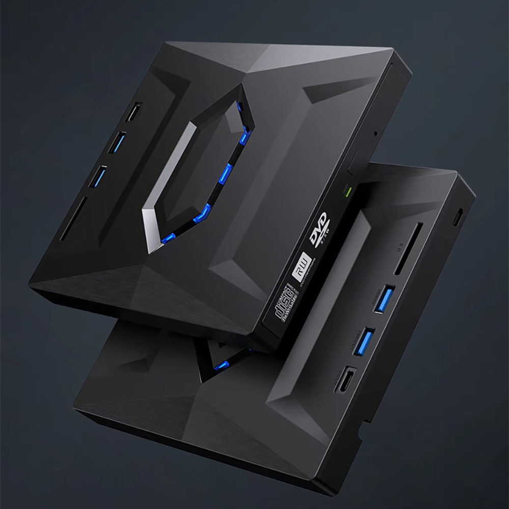 درایو DVD/RW اکسترنال هاب مدل B21-Y 5 IN 1 TYPE-C/USB 3