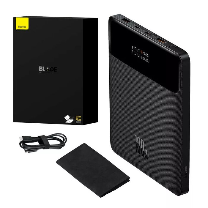 پاوربانک بیسوس مدل BALDE HIGH POWER DIGITAL DISPALY PPBL000201 100W ظرفیت 20000 میلی آمپر ساعت