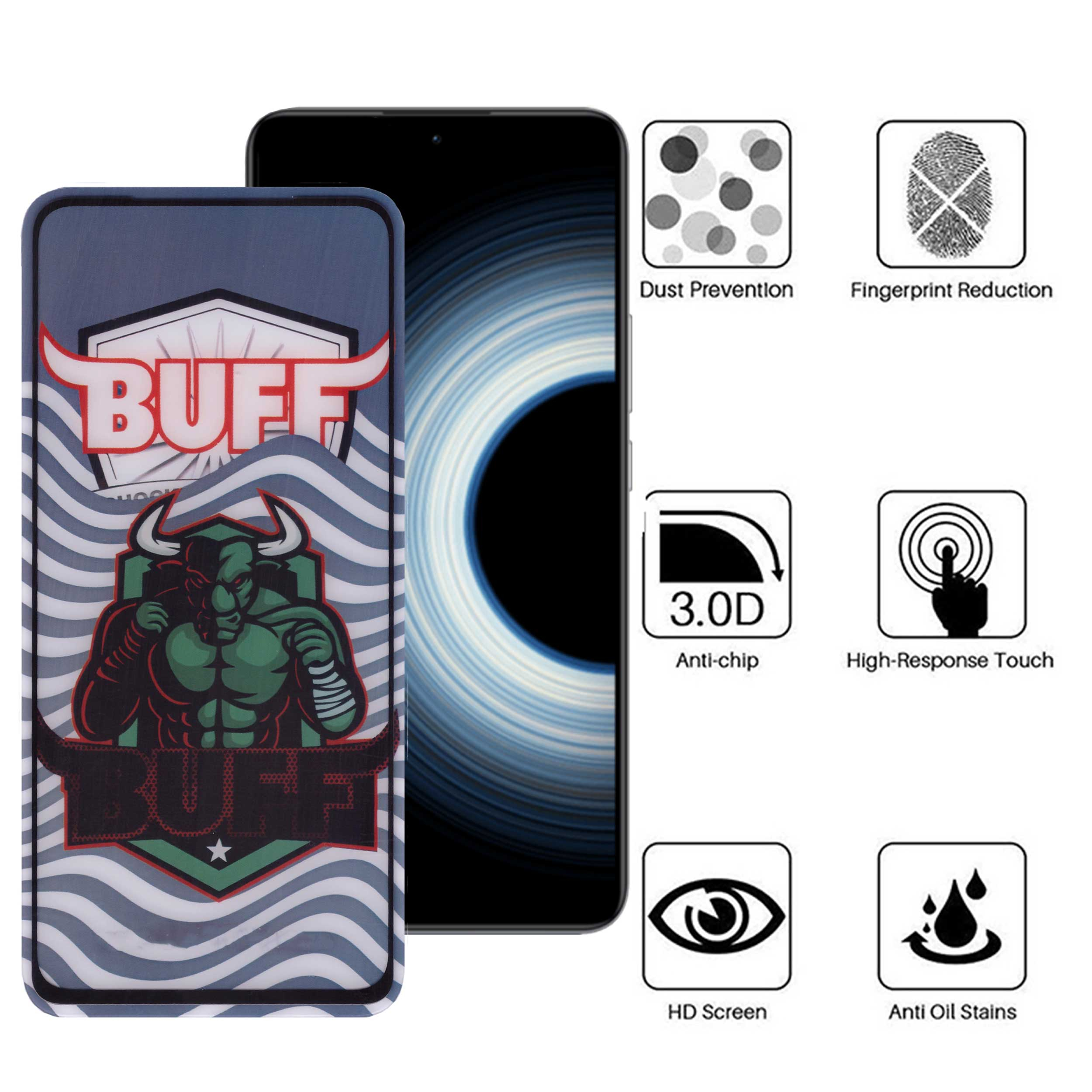 محافظ صفحه نمایش 5D بوف مدل Super Power-G مناسب برای گوشی موبایل شیائومی Redmi K50 Ultra/K50 Pro/K50/K50 Gaming