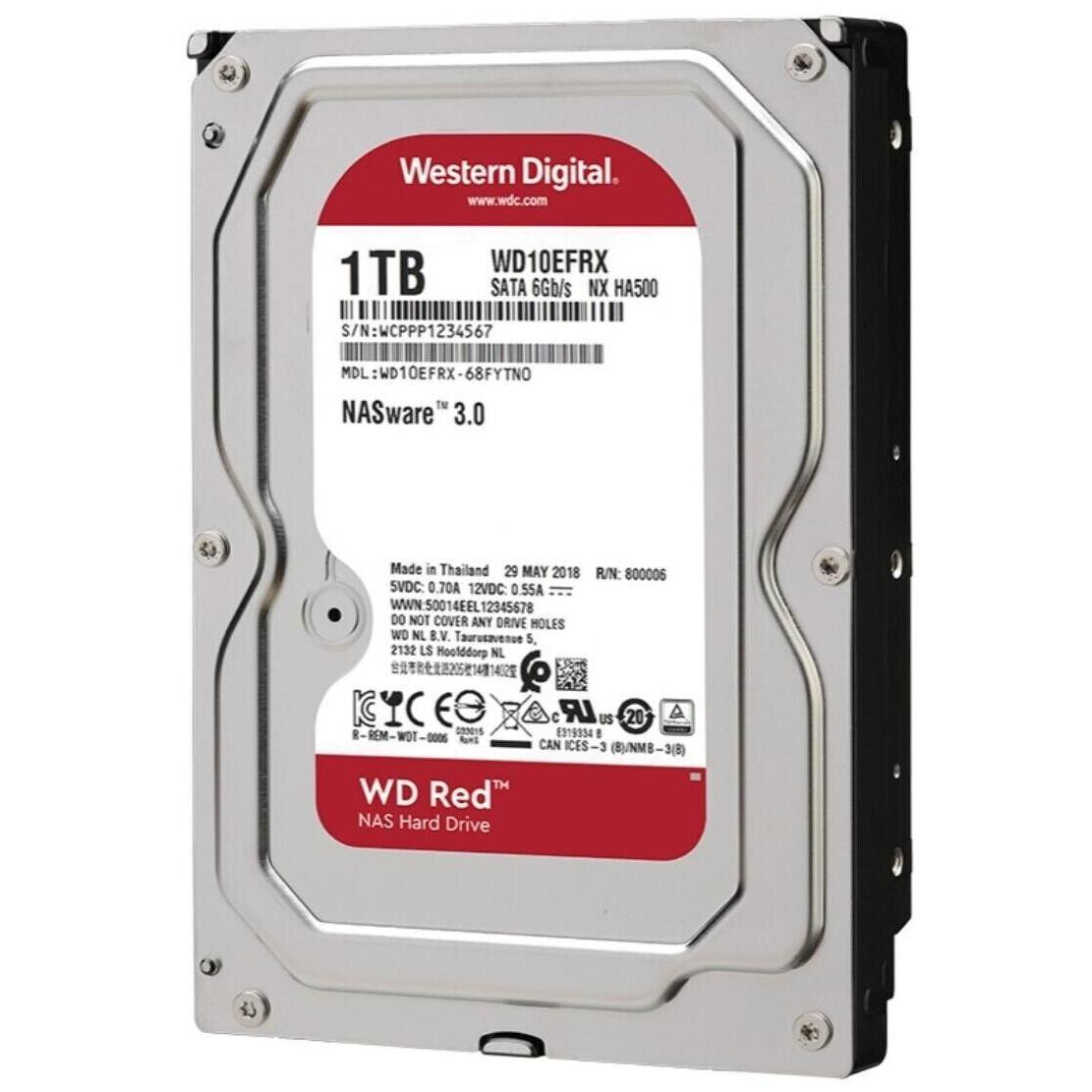 هارددیسک اینترنال وسترن دیجیتال مدل Red WD10EFRX ظرفیت 1 ترابایت