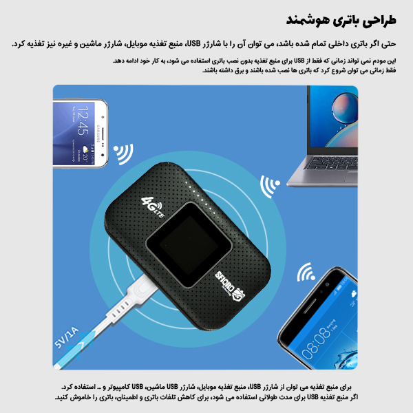 مودم 4G LTE قابل حمل اسفیورد مدل M750