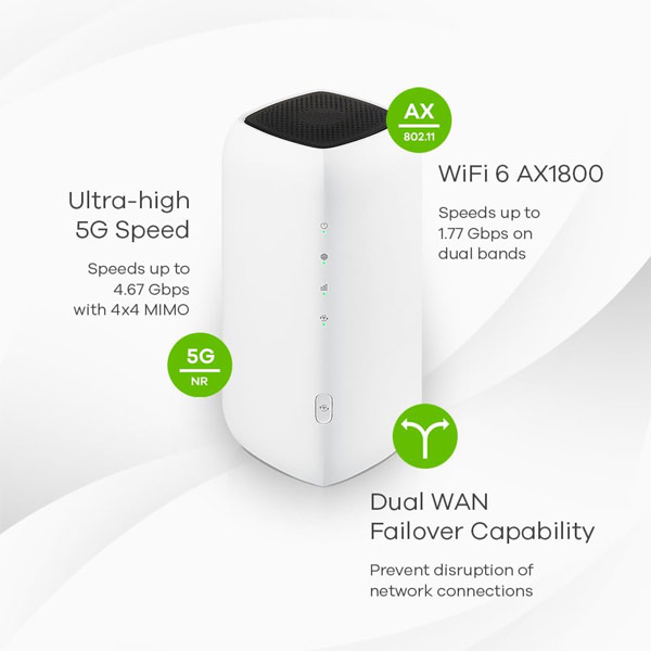 مودم 4G/5G/TD-LTE سرکام مدل  WIFI6 NR5103EV2