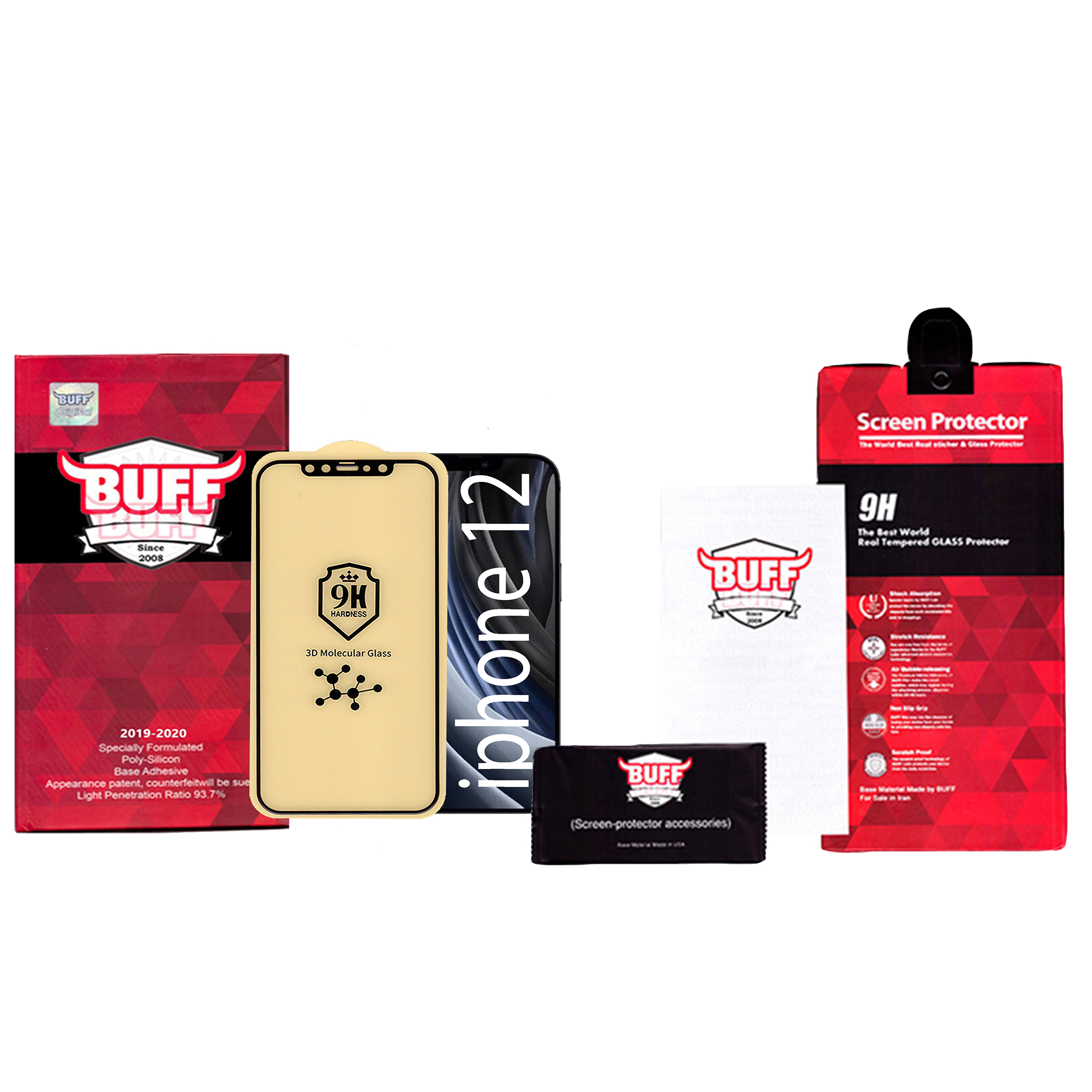 محافظ صفحه نمایش 5D بوف مدل Cry مناسب برای گوشی موبایل اپل Iphone 12