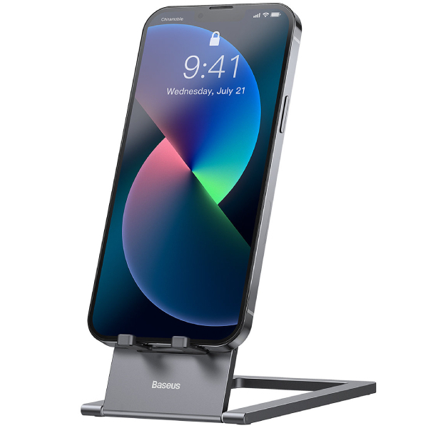 پایه نگهدارنده گوشی موبایل و تبلت بیسوس مدل Foldable Metal Desktop Holder LUKP000013