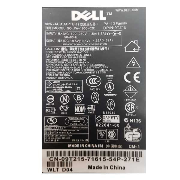 شارژر لپ تاپ 19.5 ولت 4.62 آمپر دل مدل PA-1900-02D