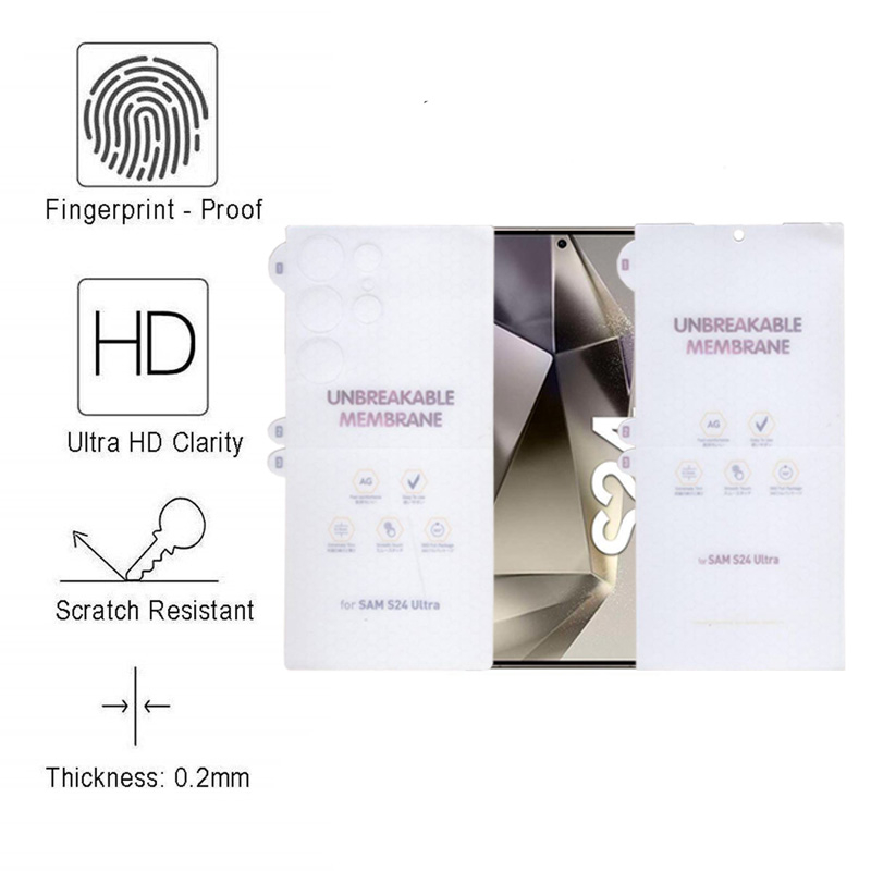 محافظ صفحه نمایش مات بوف مدل Hydrogel-Matte مناسب برای گوشی موبایل سامسونگ Galaxy S24 Ultra به همراه محافظ پشت گوشی