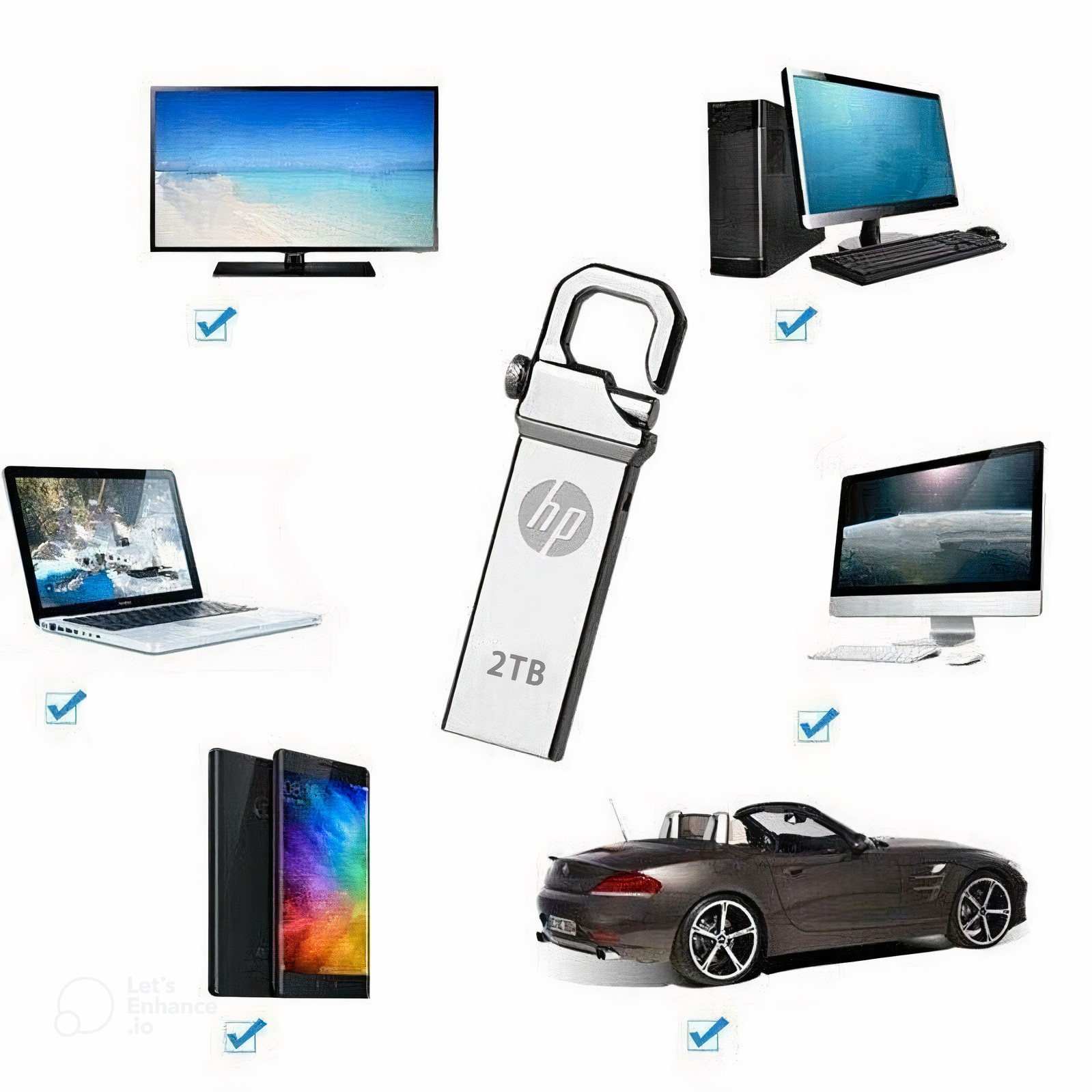 فلش مموری مدل Flash Drive 2 TB  ظرفیت دو ترابایت