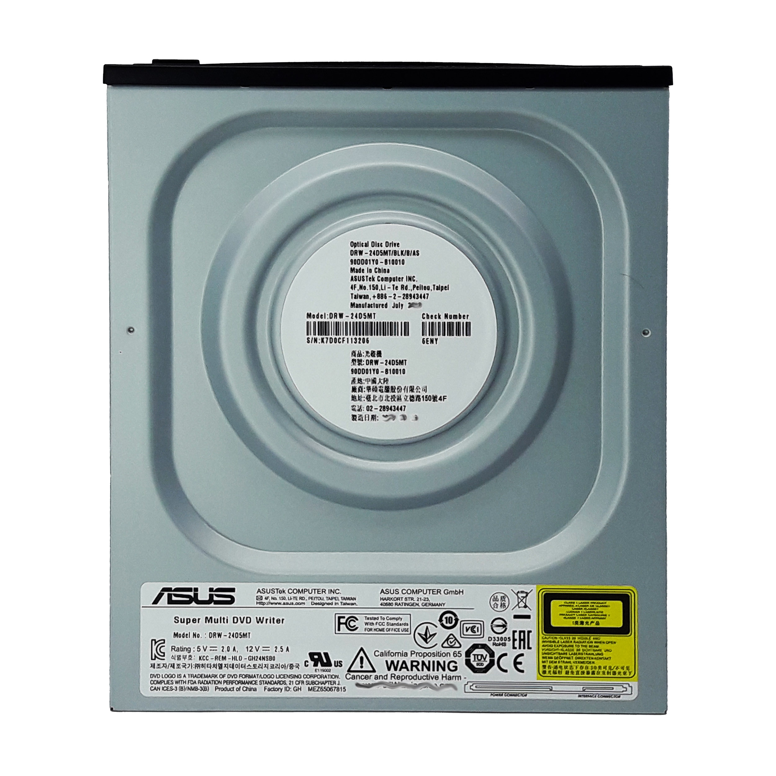 درایو DVD اینترنال ایسوس مدل DRW-24D5MT بدون جعبه