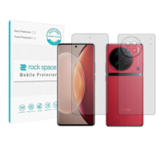 محافظ صفحه نمایش شفاف راک اسپیس مدل HyGEL مناسب برای گوشی موبایل ویوو X90 Pro به همراه محافظ پشت گوشی