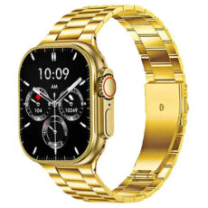 ساعت هوشمند مدل H20 ULTRA 49mm دارای صفحه نمایش رنگی و لمسی، کنترل موسیقی (Music Player)، کنترل سطح اکسیژن خون، قابلیت مکالمه از طریق بلوتوث بند استیل به همراه هندزفری