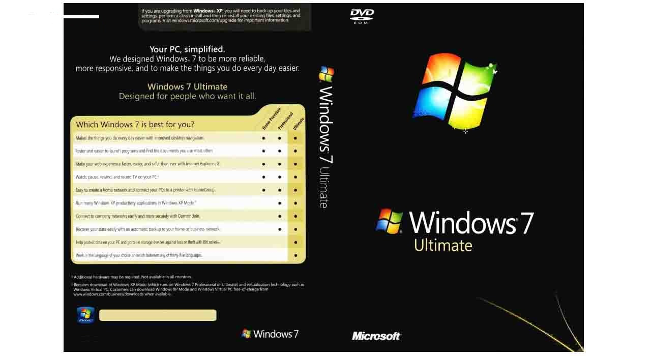 مایکروسافت ویندوز 7 نسخه Ultimate 64-bit - life time - لایسنس OEM بهمراه آفیس پرفشنال پلاس 2010