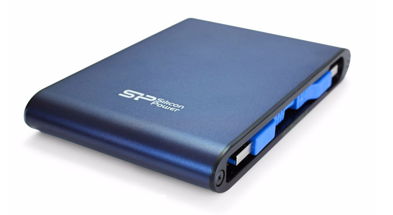 هارد اکسترنال سیلیکون پاور مدل Armor A80 ظرفیت دو ترابایت دارای رابط USB Type-A 3.2