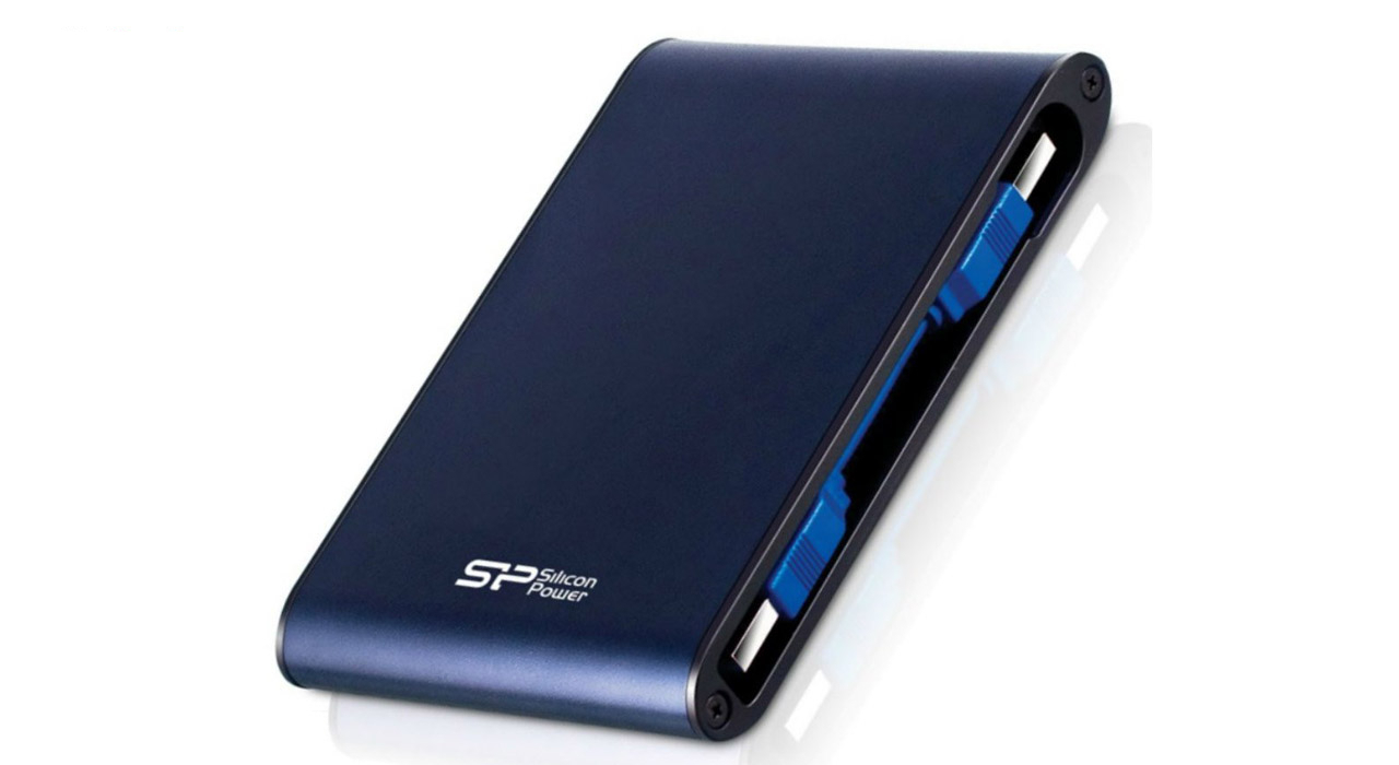 هارد اکسترنال سیلیکون پاور مدل Armor A80 ظرفیت دو ترابایت دارای رابط USB Type-A 3.2