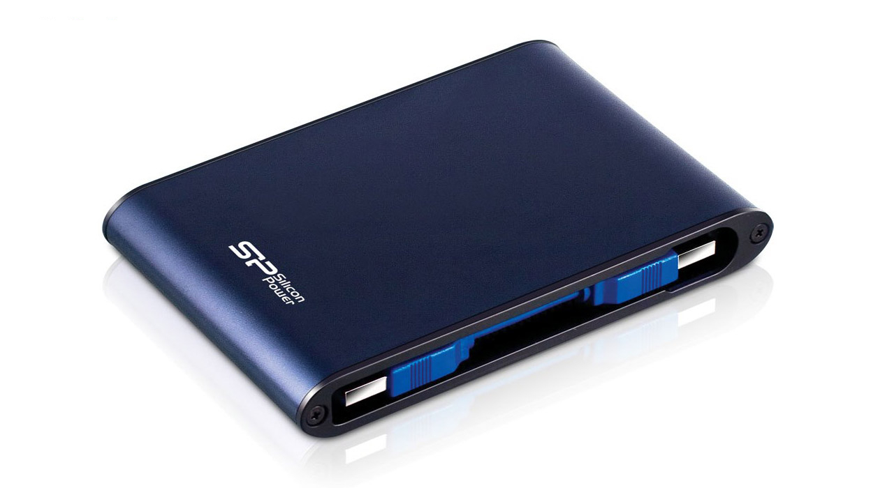 هارد اکسترنال سیلیکون پاور مدل Armor A80 ظرفیت دو ترابایت دارای رابط USB Type-A 3.2