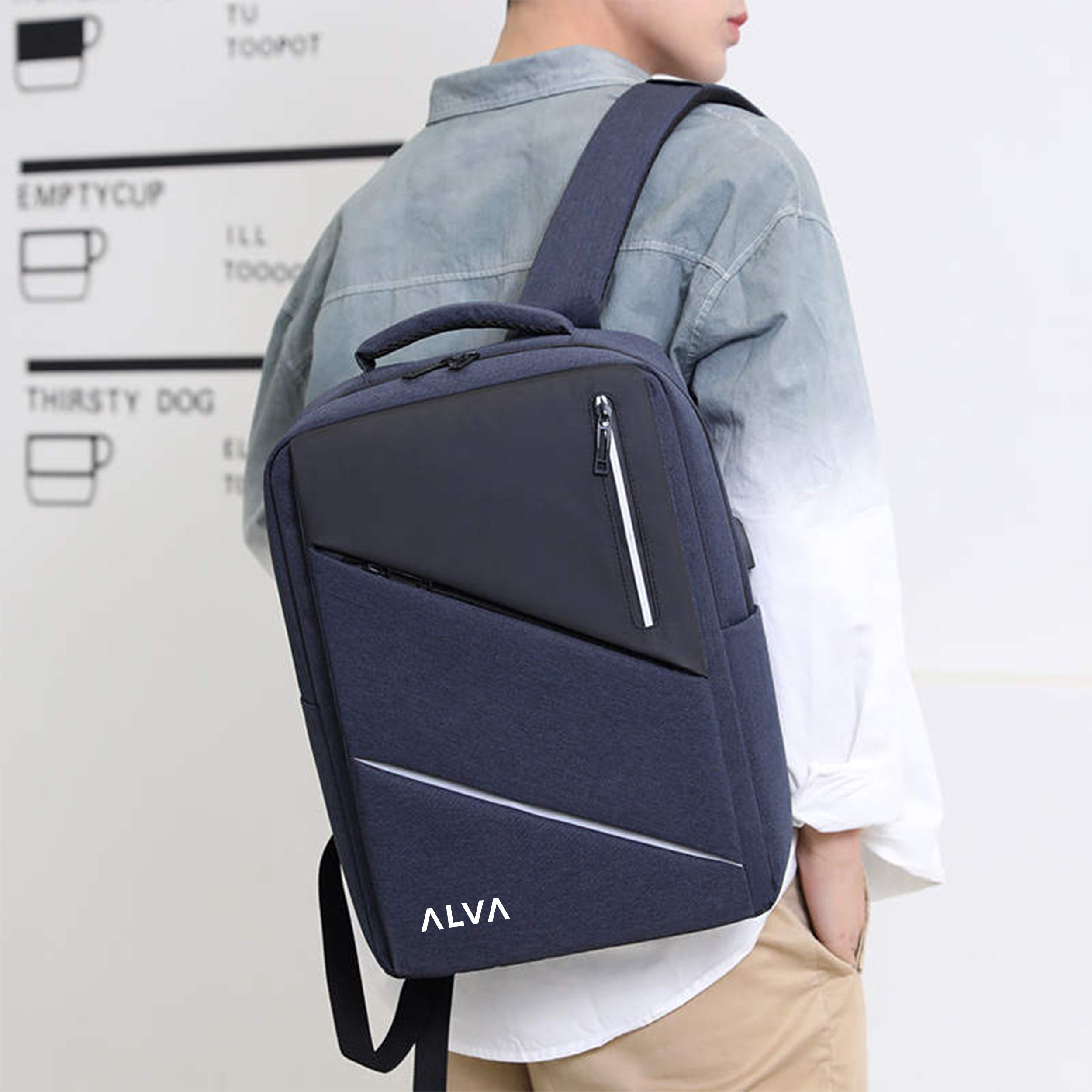 کوله پشتی لپ تاپ آلوا مدل 102203 مناسب برای لپ تاپ  15.6 اینچی