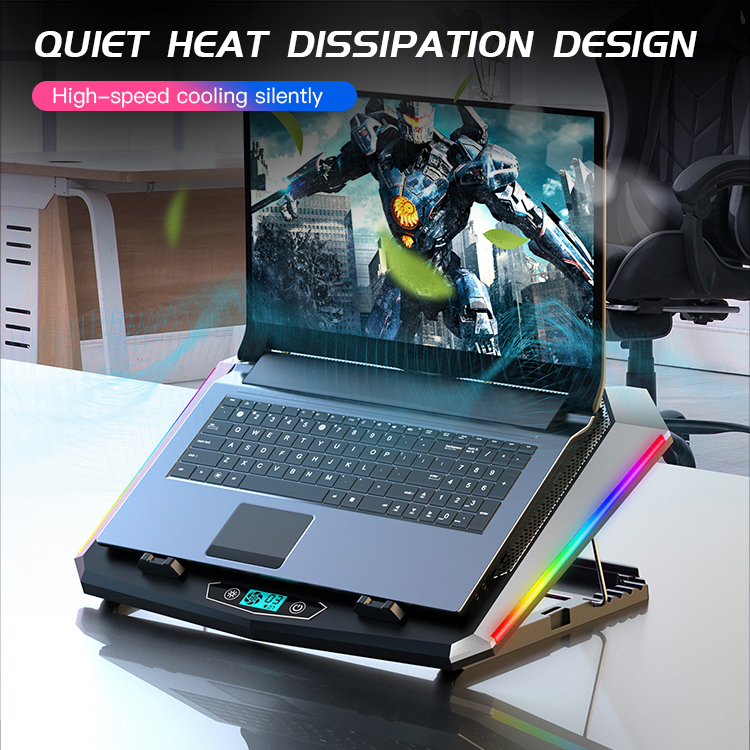 پایه خنک کننده لپ تاپ گیمینگ مدل RGB 5FAN D10 کد MOBILE STAND