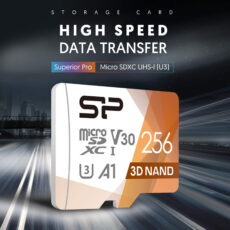 کارت حافظه microSDXC سیلیکون پاور مدل Superior Pro کلاس 10 استاندارد UHS-I U3 سرعت 100MBps ظرفیت 256 گیگابایت به همراه آداپتور SD
