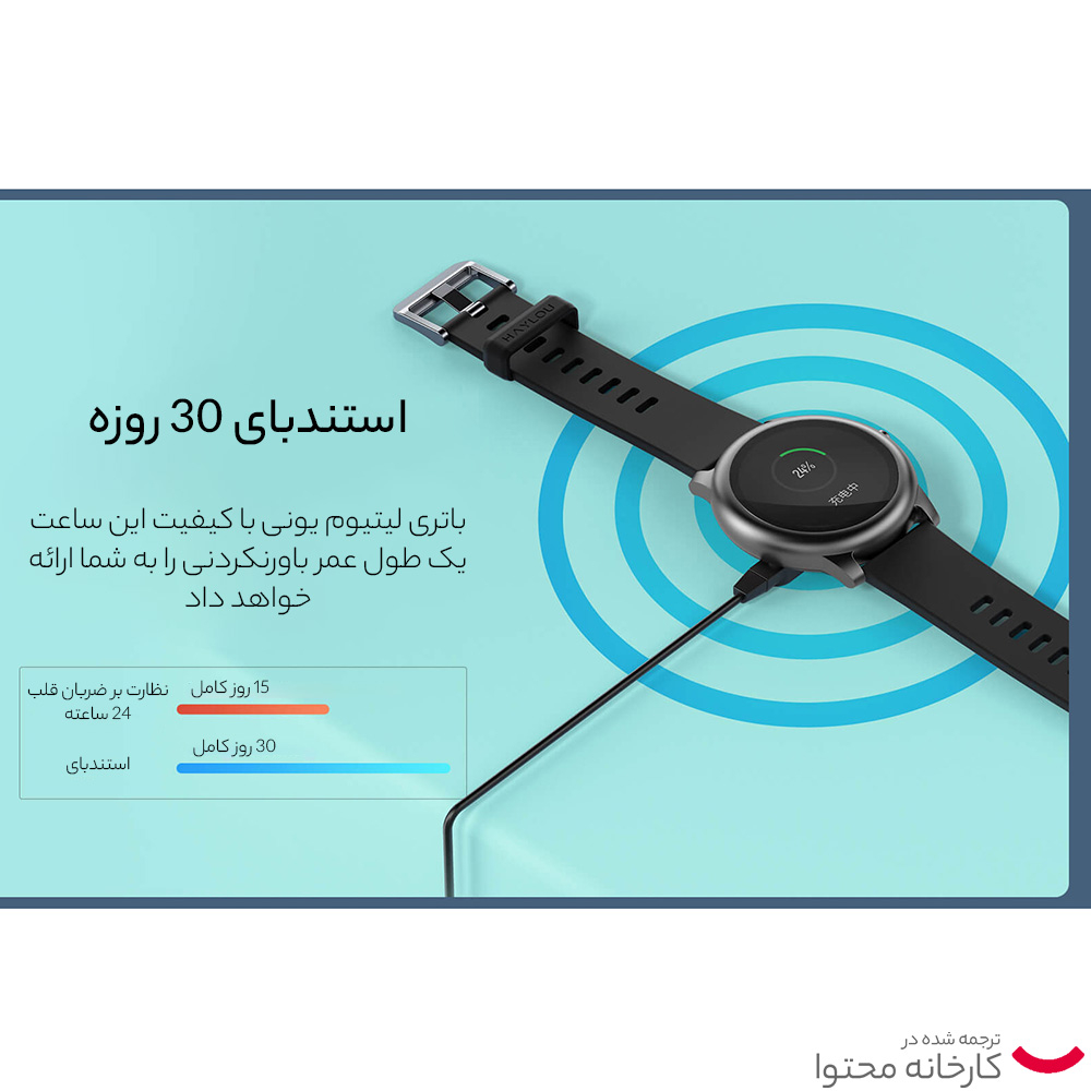 ساعت هوشمند 45.3 میلی متری هایلو مدل Solar LS05 با بند سیلیکونی