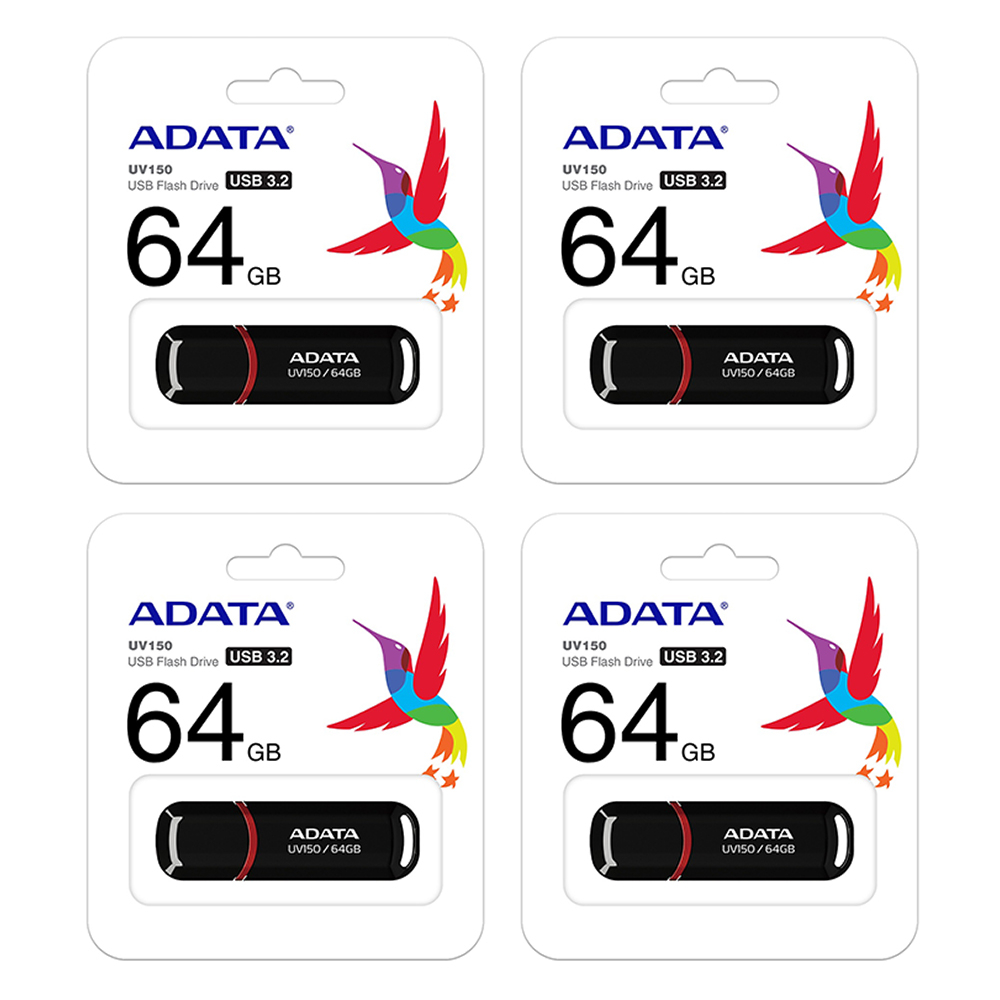 فلش مموری ای دیتا مدل UV150 ظرفیت 64 گیگابایت بسته 4 عددی