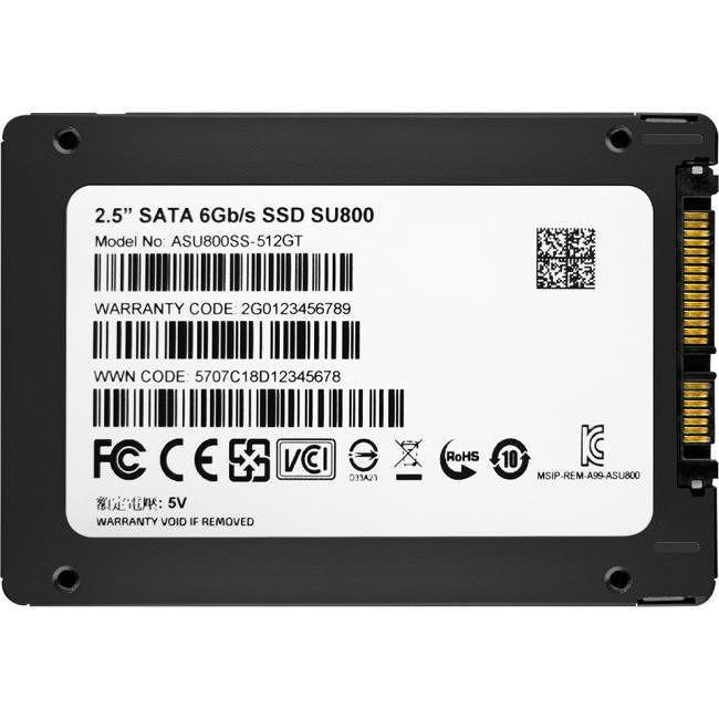 حافظه SSD ای دیتا مدل SU800 ظرفیت 512 گیگابایت