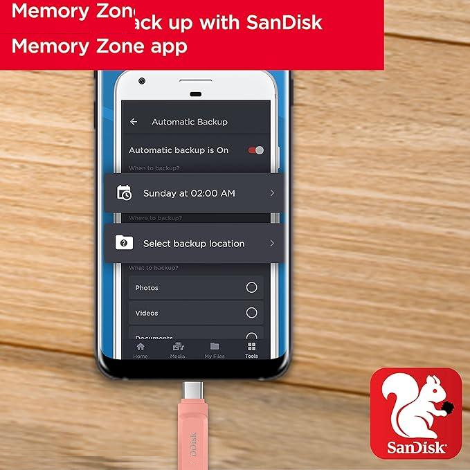 فلش مموری سن دیسک مدل Ultra Dual Drive Go ظرفیت 256 گیگابایت