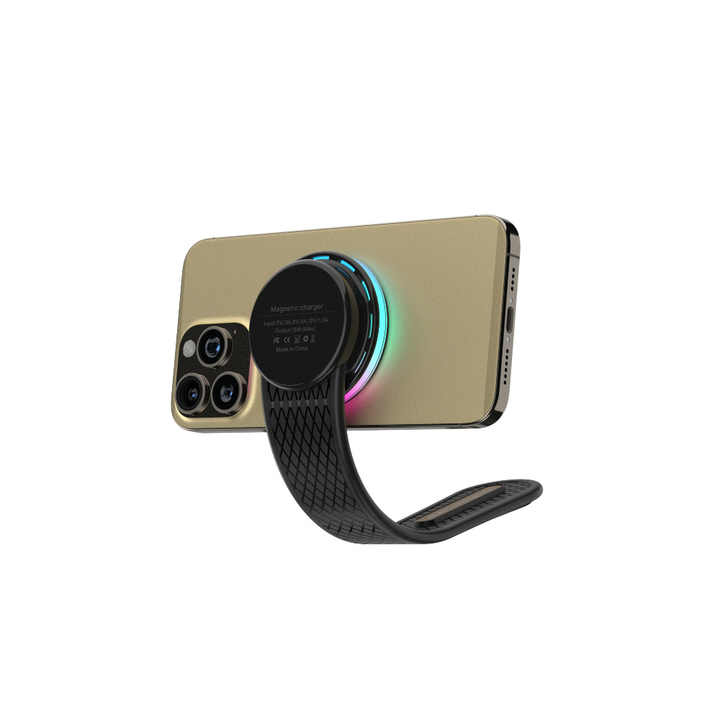 پایه نگهدارنده و شارژر بی سیم گوشی موبایل مدل 15W Magnetic wireless charger and phone stand