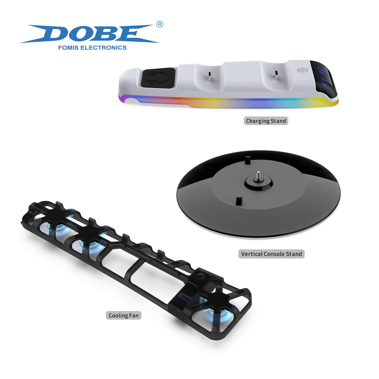 فن خنک کننده و شارژر دسته و پایه نگهدارنده پلی استیشن 5 دابی مدل TP5-35130