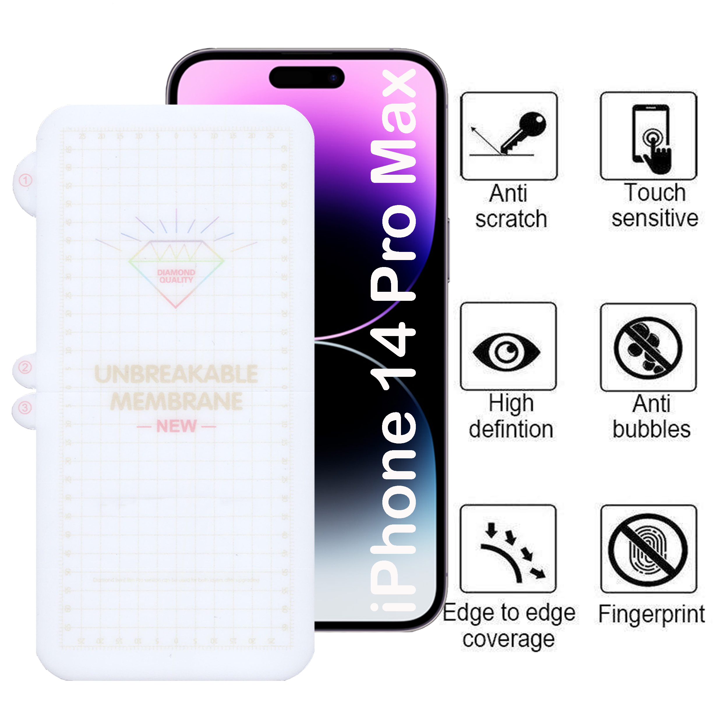 محافظ صفحه نمایش بوف مدل Hydrogel مناسب برای گوشی موبایل اپل iPhone 14 Pro Max