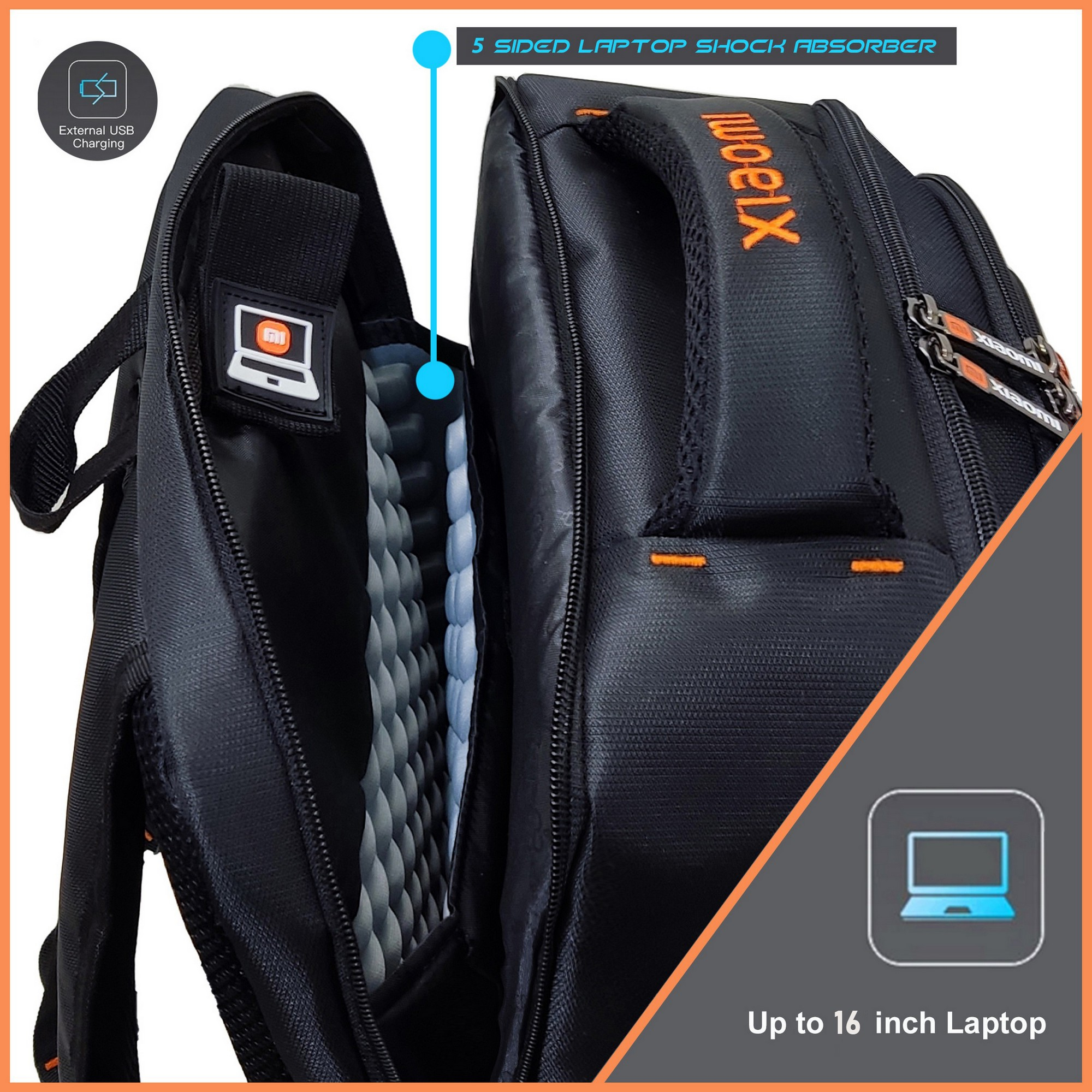 کوله پشتی لپ تاپ شیائومی مدل SU7 V1 مناسب برای لپ تاپ تا 16 اینچ