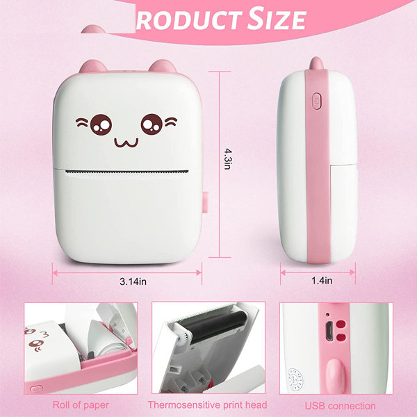 پرینتر حرارتی مدل پرتابل Pink