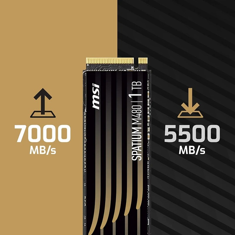 اس اس دی اینترنال ام اس آی مدل SPATIUM M480 PRO PCIe 4.0 NVMe M.2 ظرفیت یک ترابایت