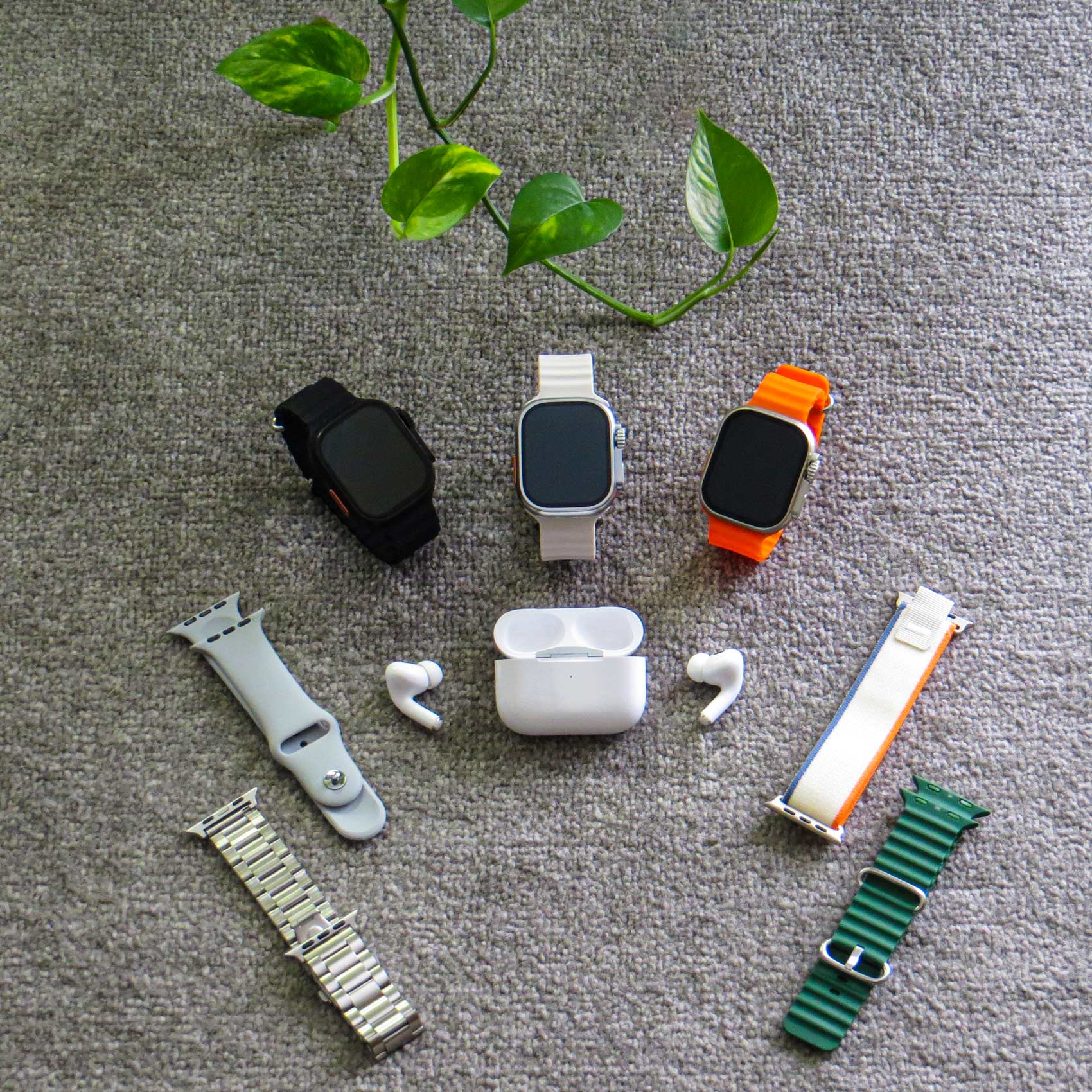 ساعت هوشمند ورنا مدل W49 ultra with 7 band به همراه هندزفری