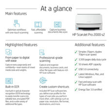 اسکنر اچ‌پی مدل ScanJet Pro 2000 s2