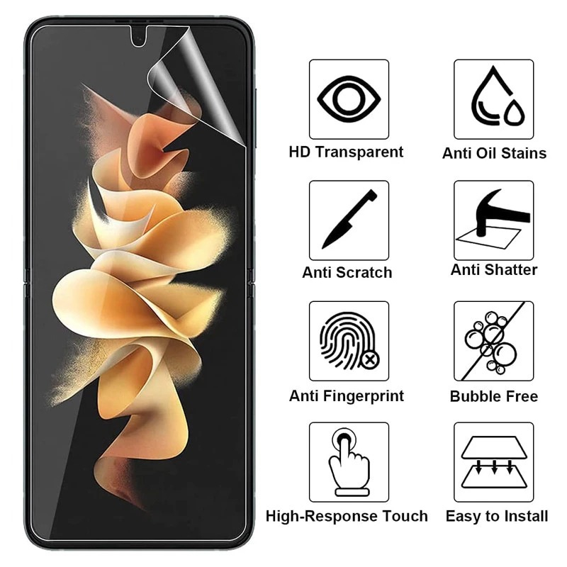محافظ صفحه نمایش بوف مدل Hydrogel مناسب برای گوشی موبایل سامسونگ Galaxy Z Flip 6 به همراه محافظ پشت گوشی