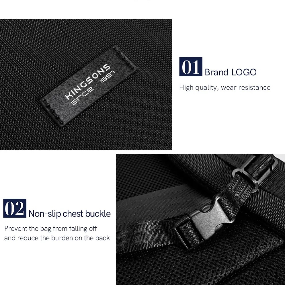 کوله پشتی لپ تاپ کینگ سانز مدل وکیوم K10134 مناسب برای لپ تاپ 14.1 تا 15.6 اینچی