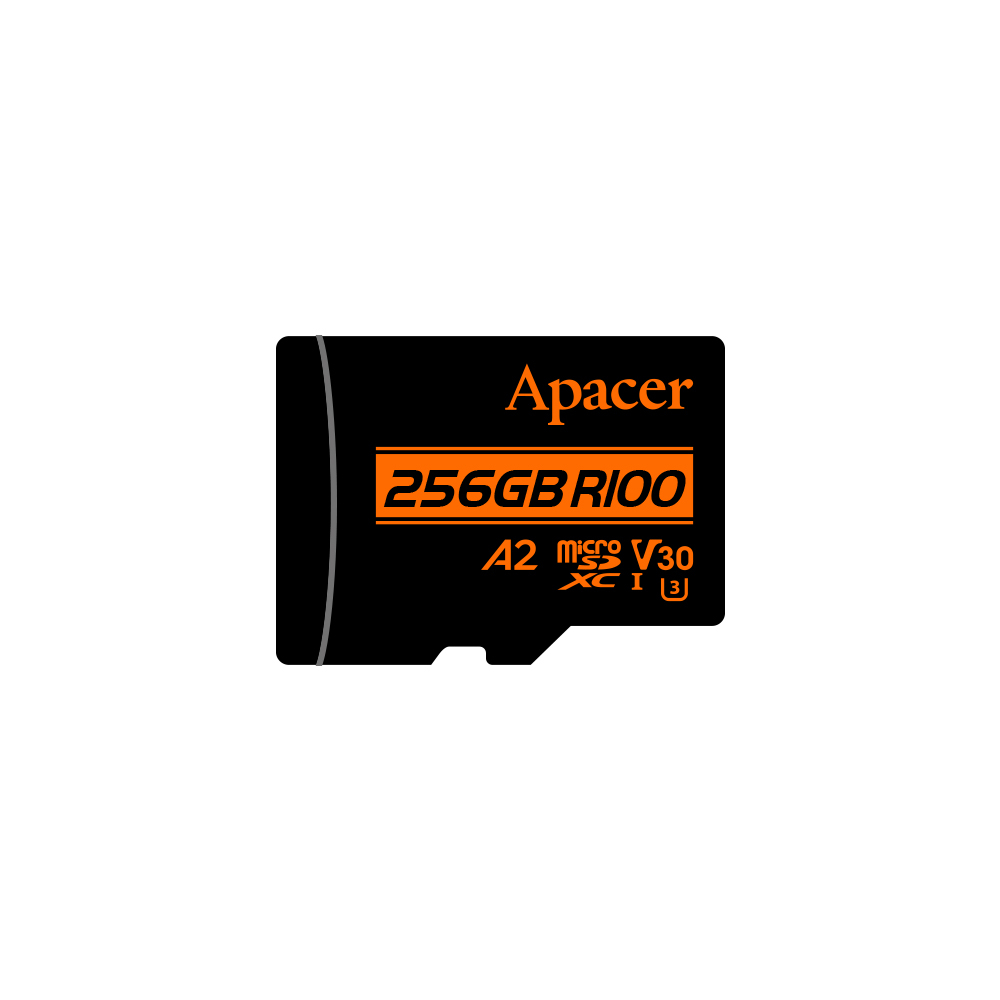 کارت حافظه microSDXC اپیسر مدل AP64G استاندارد HS-I U3 V30 A2 سرعت 100MBps ظرفیت 256 گیگابایت همراه با آداپتور SD