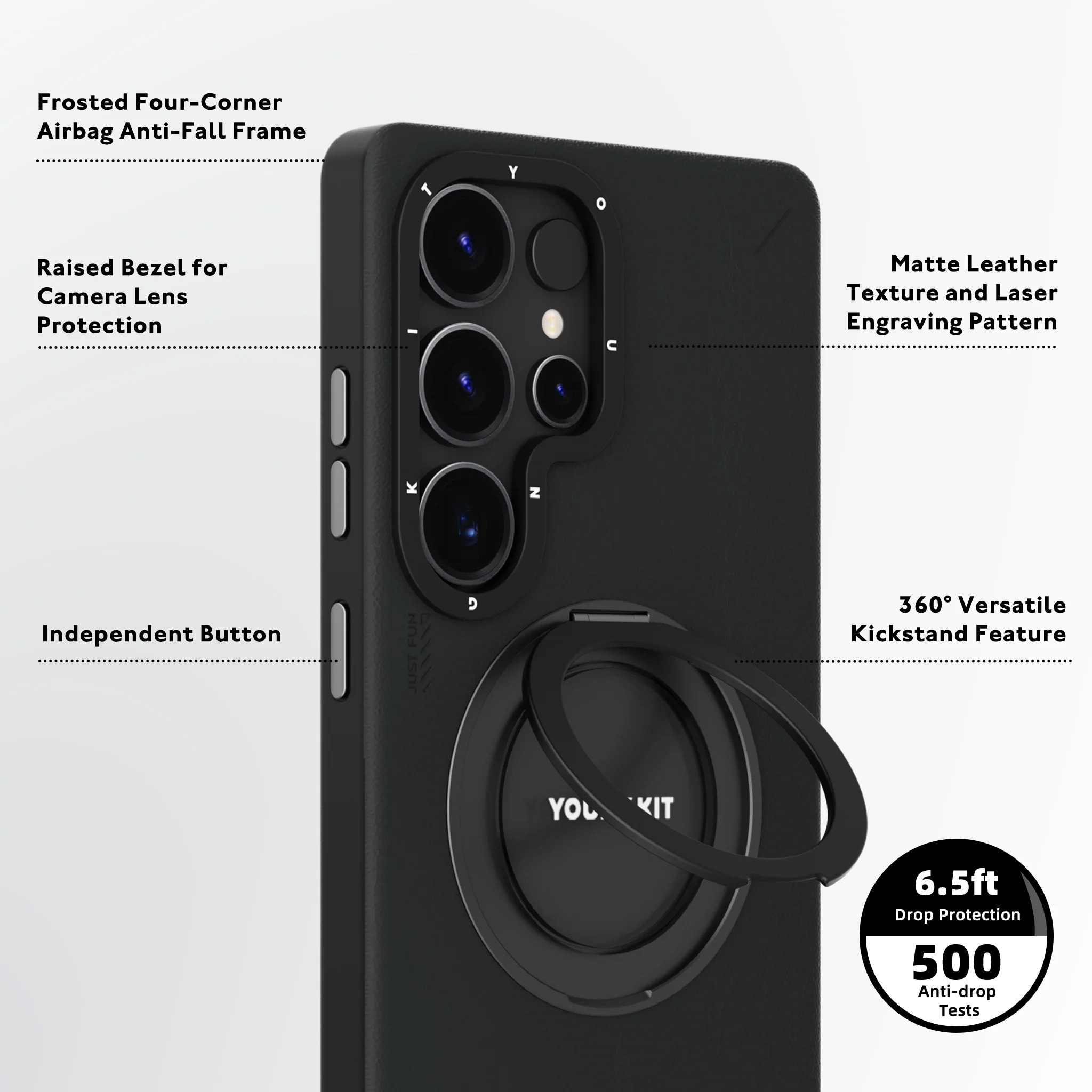 کاور یانگ کیت مدل Leather 360 مناسب برای گوشی سامسونگ Galaxy S25Ultra