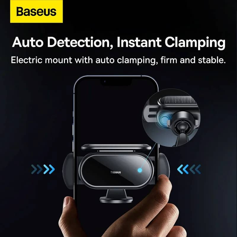 پایه نگهدارنده گوشی موبایل بیسوس مدل SOLAR ELECTRIC CAR MOUNT -SUGP010001